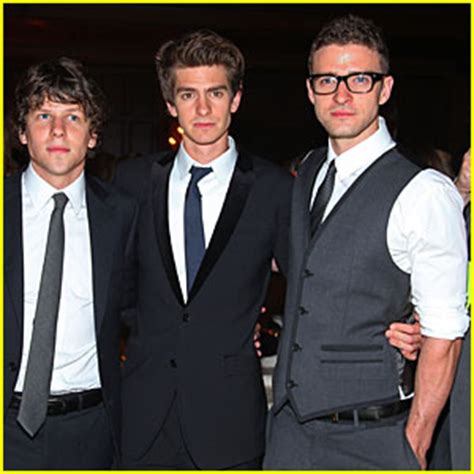 Justin Timberlake The Social Network Opens Today Andrew Garfield