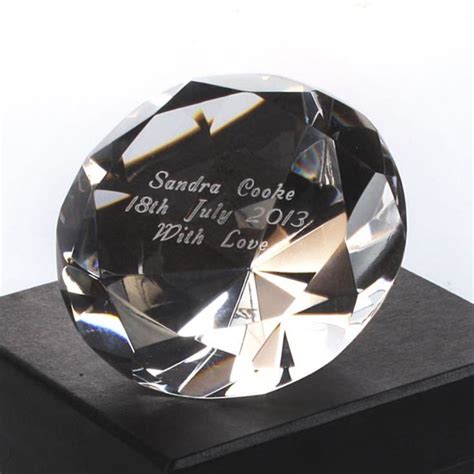 Engraved Crystal Paperweight Crystal Paperweight Engraved Crystal Diamond Wedding