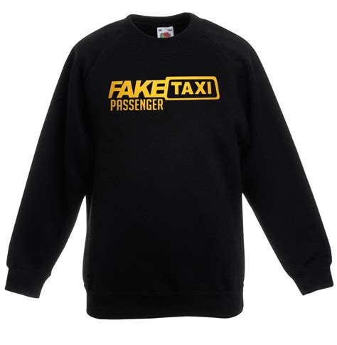 Unisex Black Fake Taxi Passenger Sweatshirt Jumper Parody Funny Cheeky Ebay