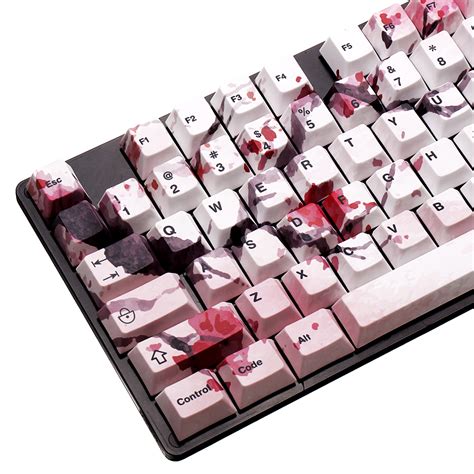 127 Keys Cherry Blossom Keycap Set Oem Profile Pbt Five Sided