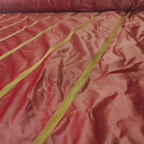 10 Line Satin Silk Stripe Fabric Digvijay Export