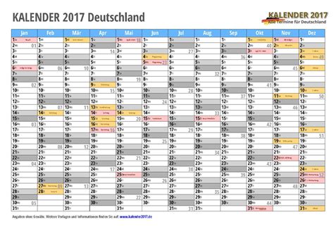 Kalender 2017 Mit Feiertagen And Kalenderwochen Online