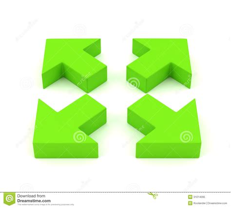 Green Arrows Expanding Royalty Free Stock Photo - Image: 31014095