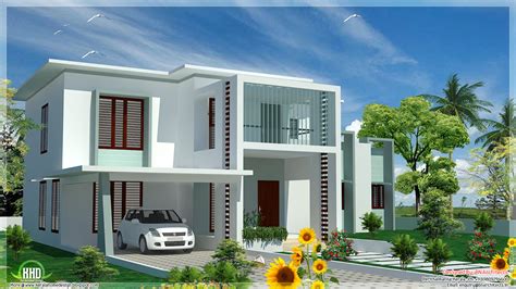 4 Bedroom Modern Flat Roof House Kerala Home Design And