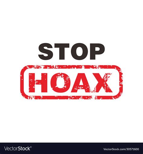 Red Grunge Stop Hoax Label Stamp Royalty Free Vector Image