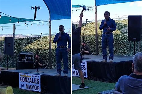 Drone Carrying Sex Toy Sparks Chaos At Mayoral Rally After Stunt By