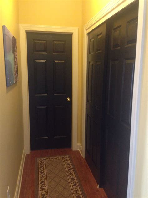 But then, up until a few months ago, i had never considered painting my ceilings black, either. Painted interior doors black. | Black interior doors ...