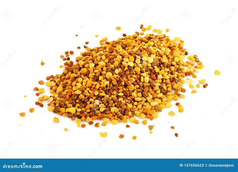 Fresh Bee Pollen Grains Isolated Stock Image Image Of Nature Yellow