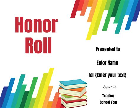 Honor Roll Template