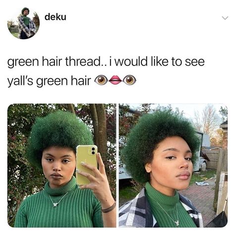 My Social Media Pick Of The Weekend Green Hair With Envy Essence