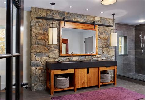 Exquisite And Inspired Bathrooms With Stone Walls Inspiration By Haus