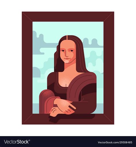 Stylized Picture Mona Lisa Royalty Free Vector Image