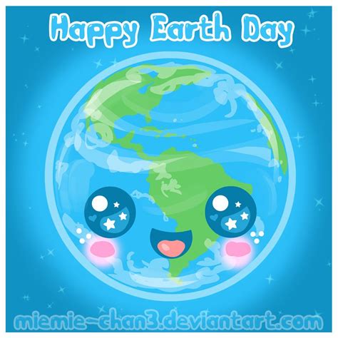 Kawaii Happy Earth Day Kawaii Earth Happy Earth Kawaii