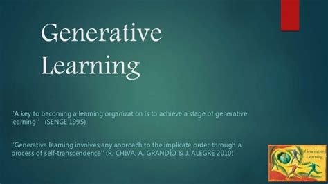 Generative Learning Research