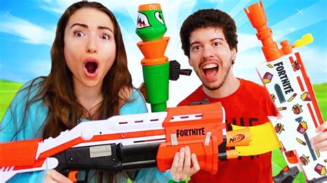 Fortnite Weapons In Real Life Nerf Blasters Youtube