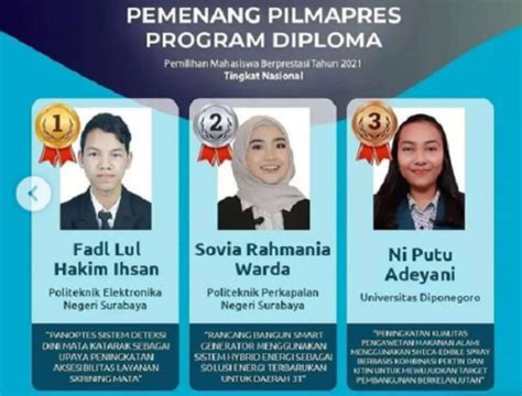 Inilah Para Pemenang Pemilihan Mahasiswa Berprestasi Pilmapres