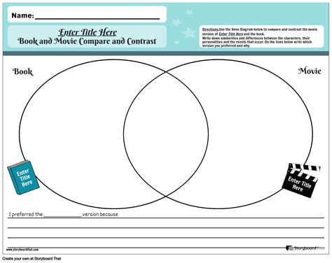 Könyv vs Film Venn Diagramsablon Storyboard by hu examples