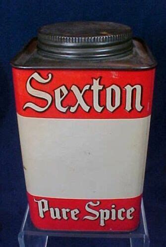 vintage sexton pure spice tin with lid jamaica allspice national grocer chicago ebay