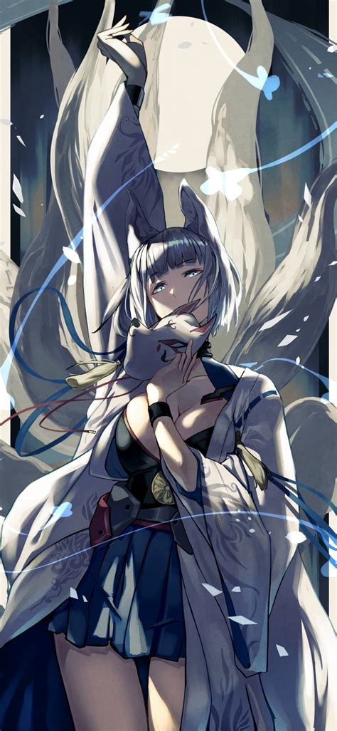 Download Wallpaper 1125x2436 Kaga Azur Lane Anime Girl Art Iphone X