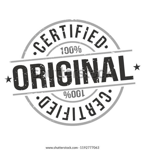Original Certified Quality Original Stamp Design Stock Vector Royalty