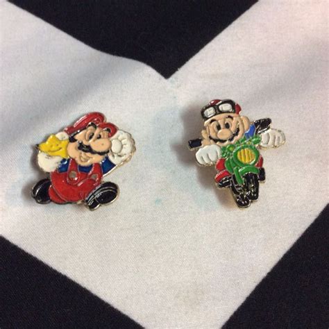 Vintage Mario Brothers Hand Enamel Pins Each Boardwalk Vintage
