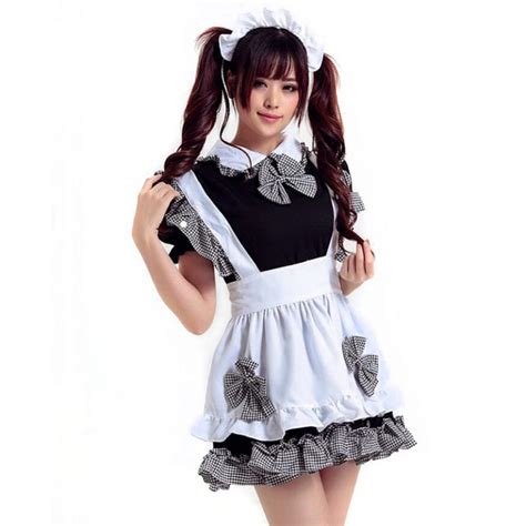 Women Maid Cosplay Sweet Sexy Dress Halloween Costume Party