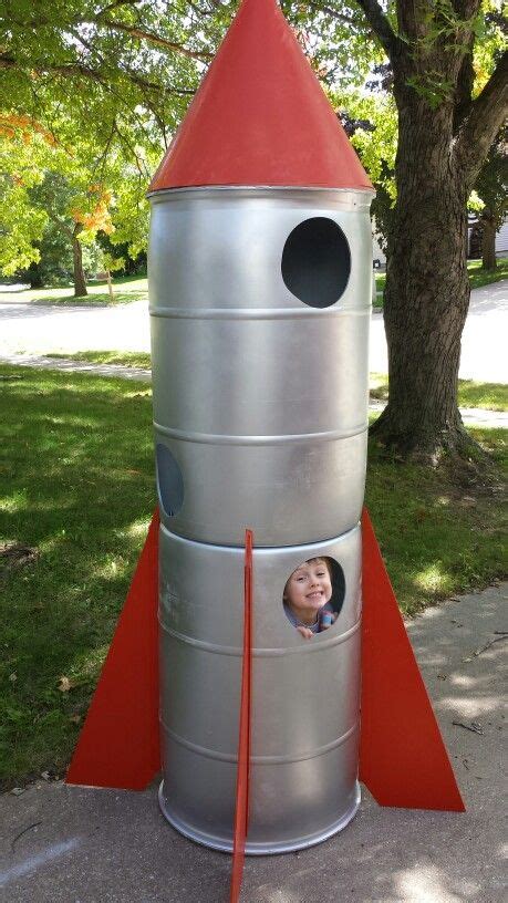 A Play Rocket That I Made From Two 55 Gallon Drums A Paper Cone And