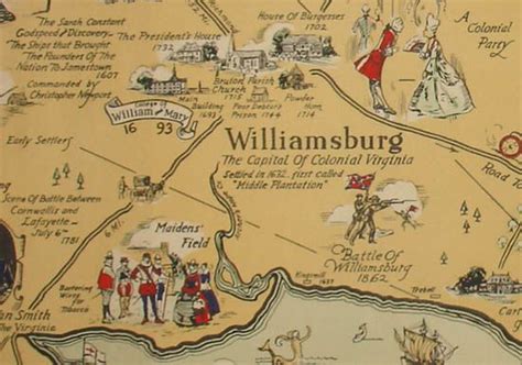 Williamsburg Va Map Colonial History