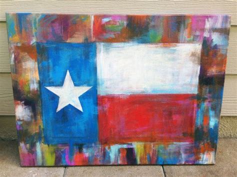 Custom State Flag Art Texas Art Acrylic Painting By Thewildbristle