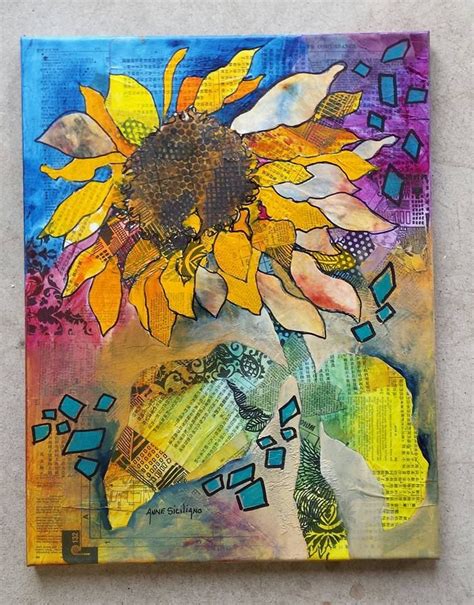 Acrylic Collage On Gallery Wrapped Canvas Gallery Wrap Canvas