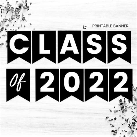 Graduation Banner Printable Class Of 2022 Sign Class Of 2022 Etsy