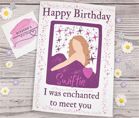 Enchanted Inspired Birthday Card Speak Now Swiftie Birthday Card