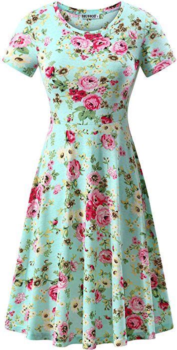 Huhot Spring Easter Short Sleeve Cute Dress For Women Semi Formal