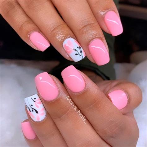 Pink And White Nail Designs For 2021 The Fshn