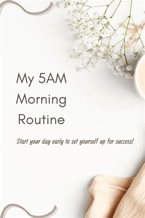 My 5 Am Morning Routine Daily Routine For Success