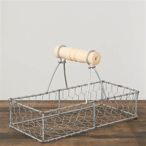 Galvanized Chicken Wire Basket Decorative Accents Primitive Decor