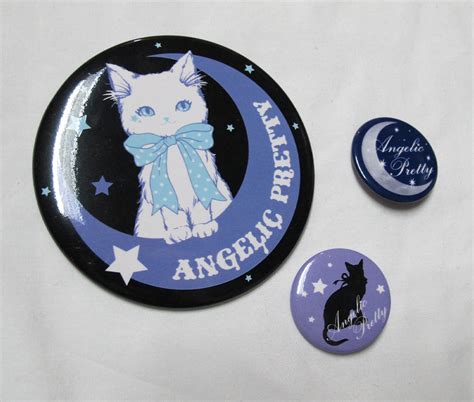 Angelic Pretty Moon Cat Badge Set Tenshi Shop