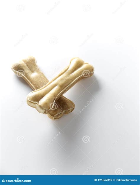 Dog Food Bones On White Stock Image Image Of Crunchy 121647099