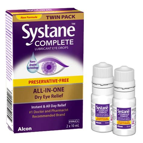 Systane Complete Multidose Preservative Free Eye Drops Twin Pack