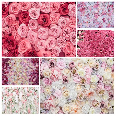 Photo Backgrounds Laeacco Retro Rose Flowers Wall 7x5ft Vinyl