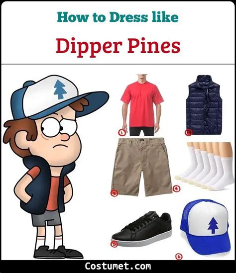 Gravity Falls Dipper Pines Costume For Cosplay And Halloween