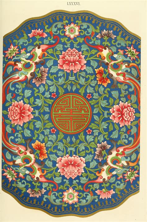 Owen Jones Examples Of Chinese Ornament 1867 Plate 086 Shou