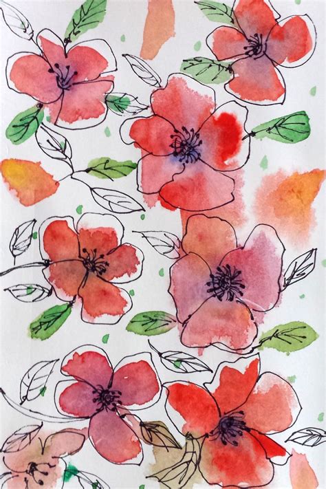 If you like crafts, recycling and decoration, visit my other channel. Draw with me : Easy Watercolor Flowers | Watercolor flowers tutorial, Watercolor flower art ...