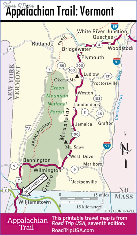 Appalachian Trail Map Vermont