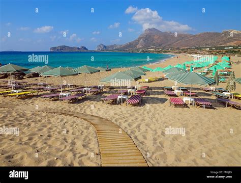 The Beautiful Falassarna Beach On Crete Island Greece Stock Photo Alamy