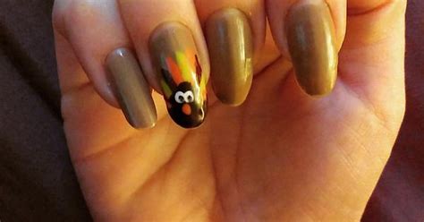 I Was So Busy Cooking I Forgot To Post My Freehand Turkey Nails Im