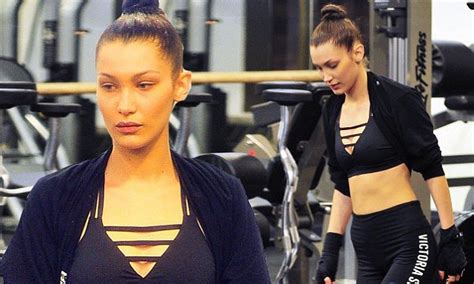 Bella Hadid Showcases Her Tiny Waist As She Endures A Grueling Boxing Workout Daily Mail Online