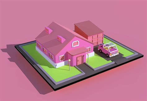 Check Out My Behance Project U201clow Poly Houseu201d