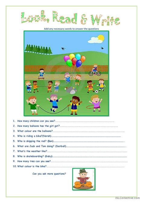 Lookread And Write Pictur English Esl Worksheets Pdf And Doc