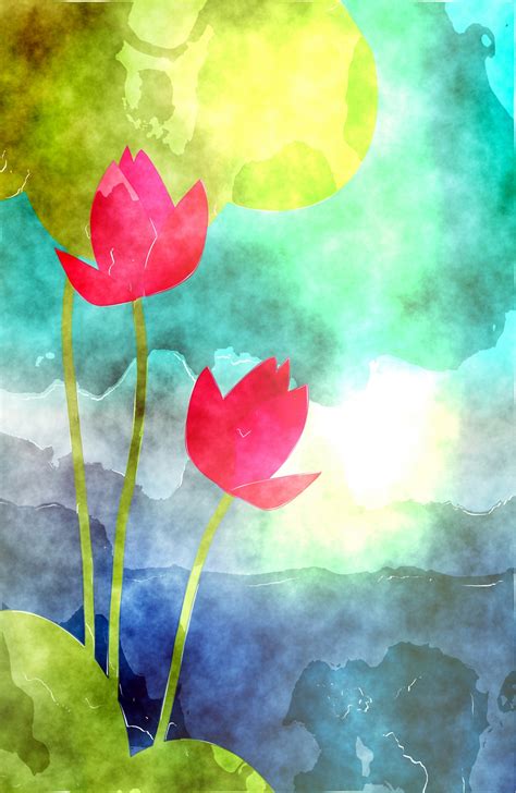 Download watercolor painting images and photos. Watercolor Flowers Free Stock Photo - Public Domain Pictures